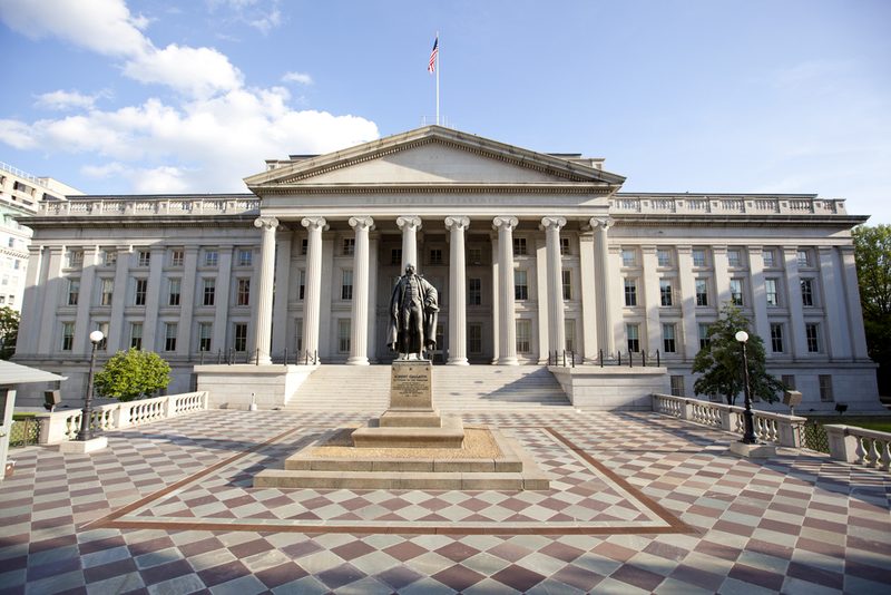 The U.S. Treasury Department building, Washington, D.C.
