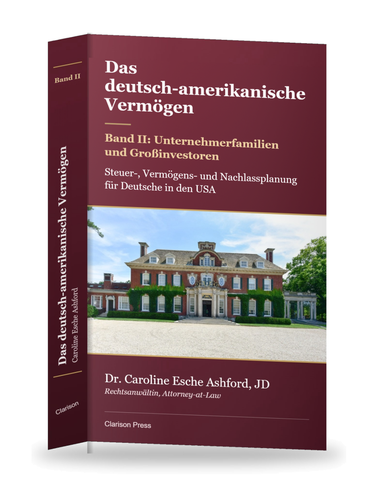 Das deutsch-amerikanische Vermögen, Band II: Unternehmerfamilien und Großinvestoren, Buchumschlag